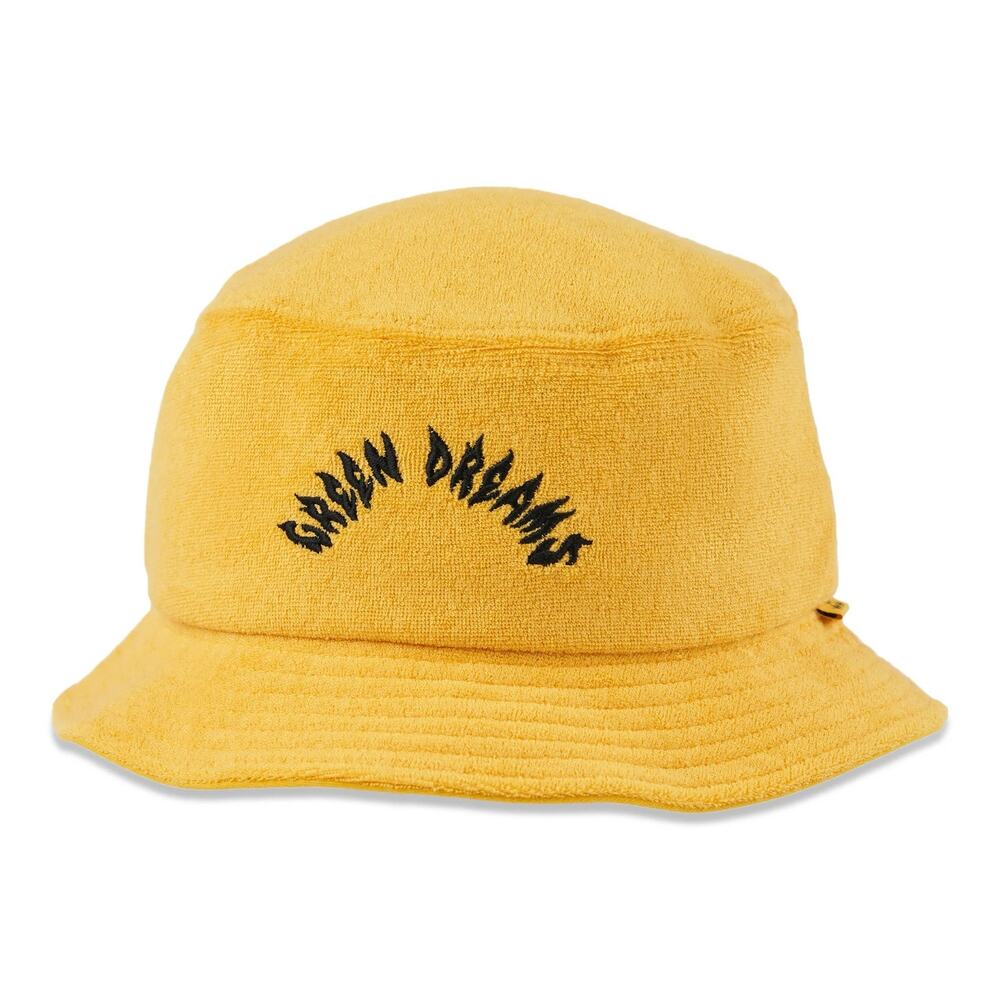 Birds of Condor Green Dreams Bucket Hat Yellow Terry Cloth S/M Golf Triple Eagle